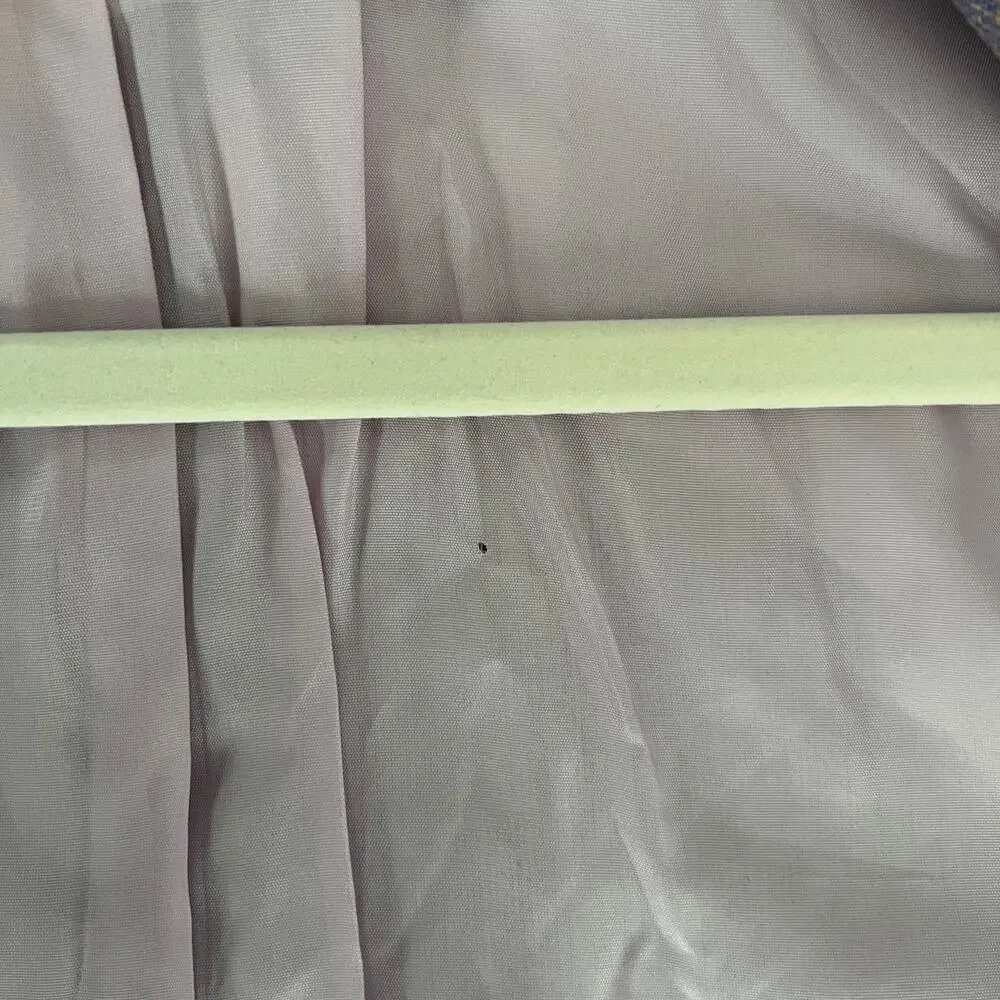 ♥️ Alberto Mikali Vintage Purple Cropped Tweed Military Jacket Size 4 - Picture 10 of 10